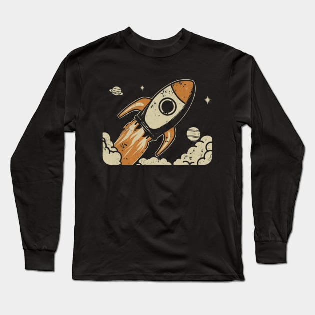 Vintage rocket Long Sleeve T-Shirt by zeevana